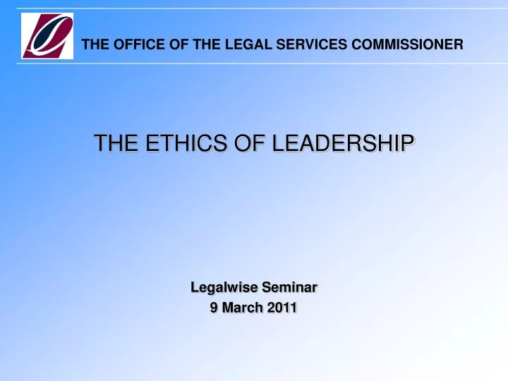 the ethics of leadership