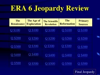 ERA 6 Jeopardy Review