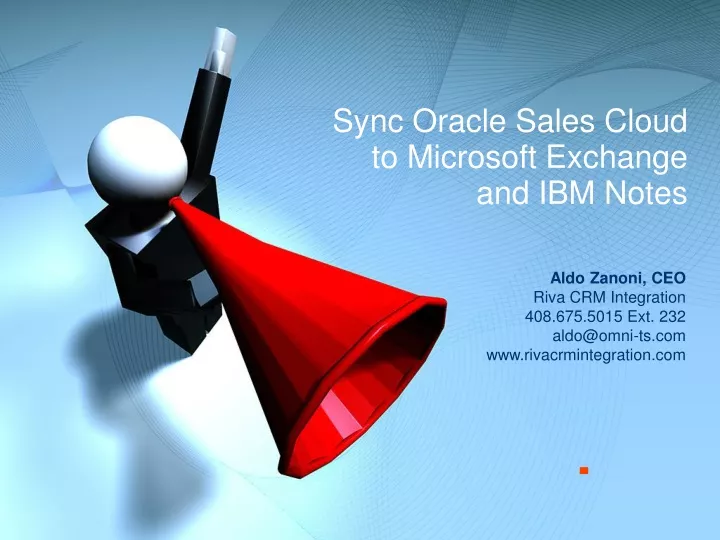 sync oracle sales cloud to microsoft exchange