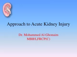 Approach to Acute Kidney Injury
