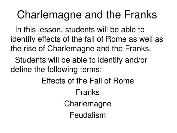 charlemagne and the franks