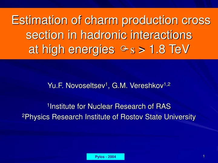 estimation of charm production cross section in hadronic interactions at high energies s 1 8 tev