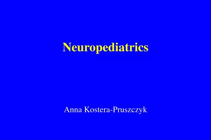 neuropediatrics