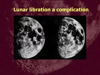 Lunar libration a complication