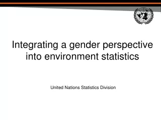 Integrating a gender perspective into environment statistics