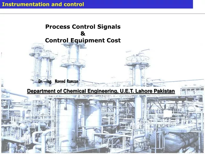 instrumentation and control