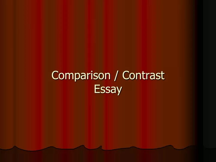 comparison contrast essay