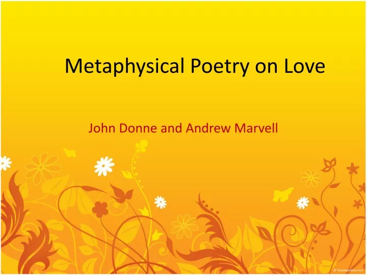 john donne and andrew marvell