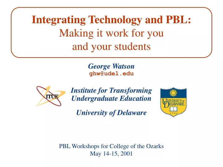 integrating technology and pbl making it work