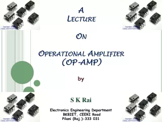 A  Lecture On Operational Amplifier (OP-AMP)