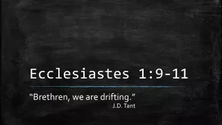 Ecclesiastes 1:9-11