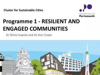 Programme 1 - RESILIENT AND ENGAGED COMMUNITIES