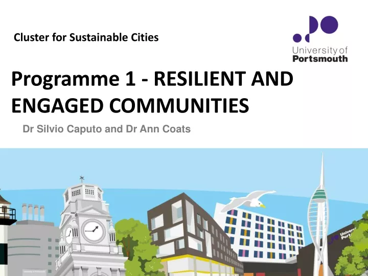 programme 1 resilient and engaged communities