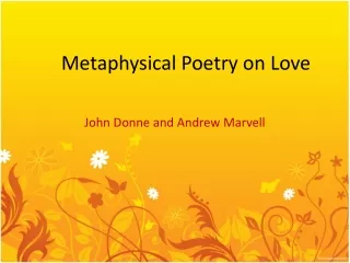 John Donne and Andrew Marvell