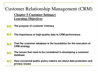 Customer Relationship Management (CRM)