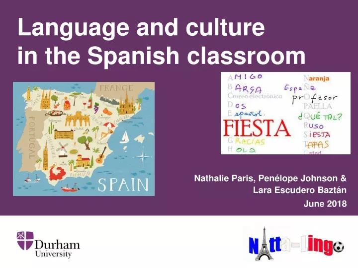 language and culture in the spanish classroom