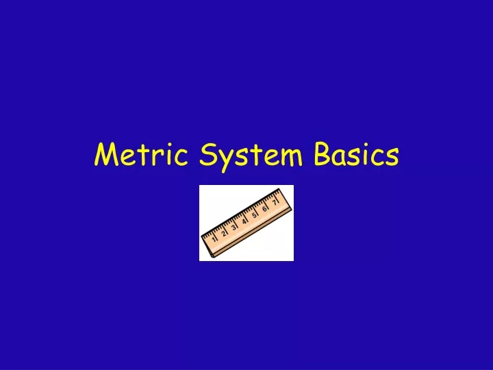 metric system basics