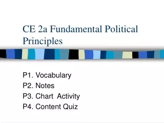 CE 2a Fundamental Political Principles