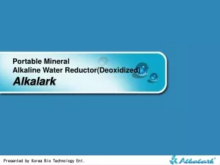 Portable Mineral  Alkaline Water Reductor(Deoxidized) Alkalark
