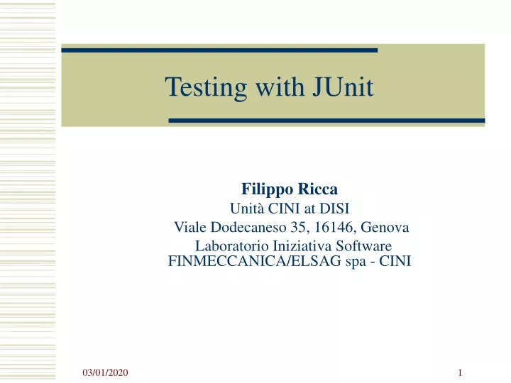 testing with junit