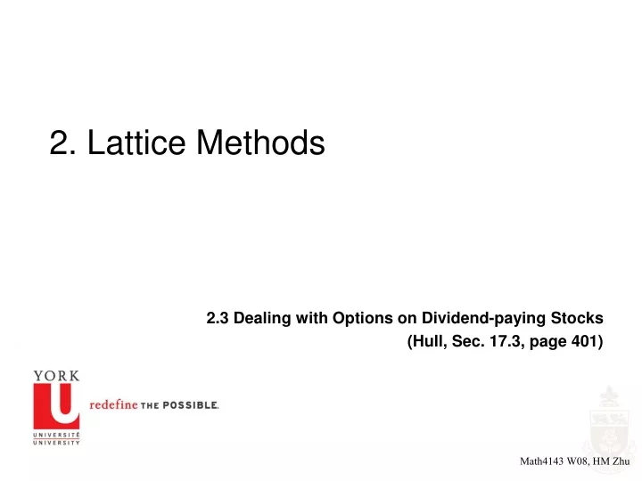 2 lattice methods