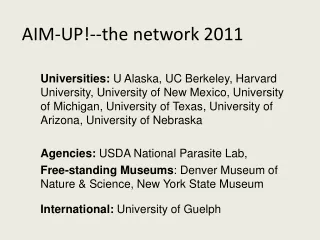 AIM-UP!--the network 2011