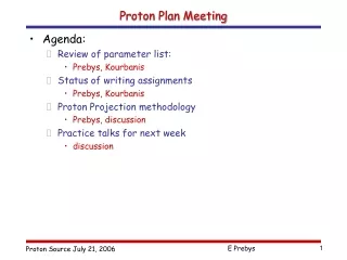 Proton Plan Meeting