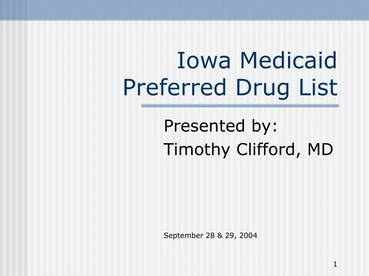 PPT Iowa Medicaid Preferred Drug List PowerPoint Presentation, free
