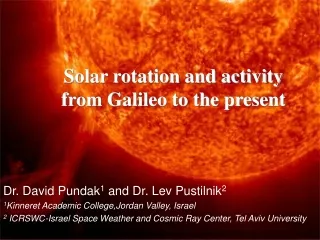 Solar rotation and activity from Galileo to the present