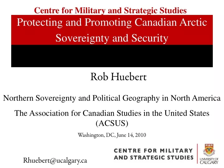 protecting and promoting canadian arctic sovereignty and security