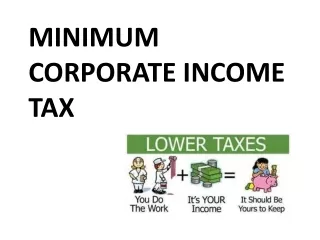 MINIMUM CORPORATE INCOME TAX