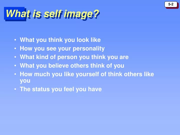 what is self image