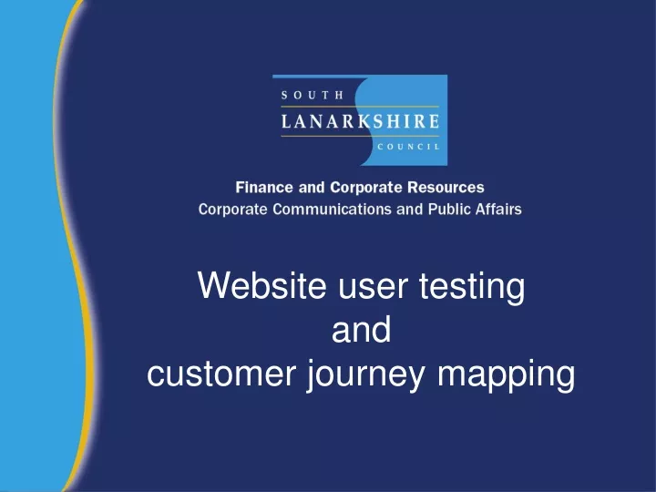 website user testing and customer journey mapping