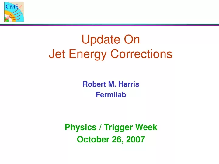 update on jet energy corrections