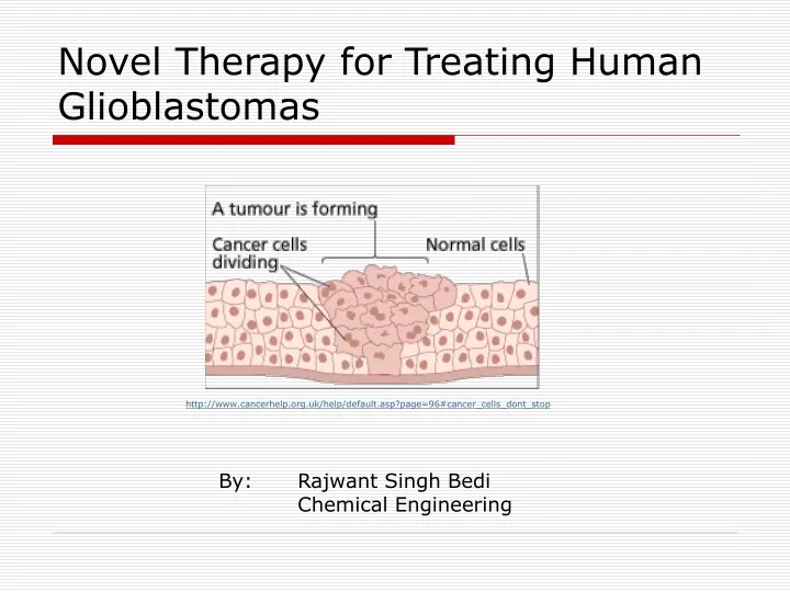 novel therapy for treating human glioblastomas