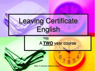 Leaving Certificate English