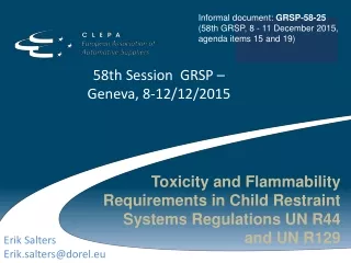 58th Session  GRSP –  Geneva, 8-12/12/2015