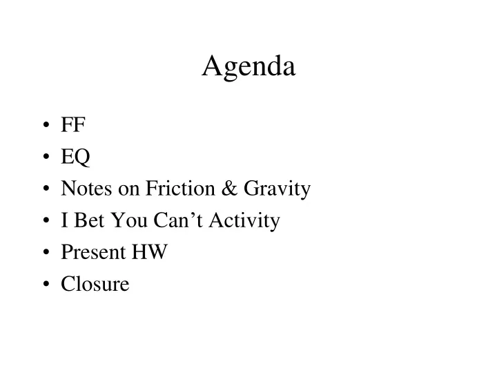 agenda