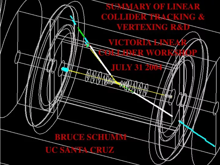 summary of linear collider tracking vertexing r d