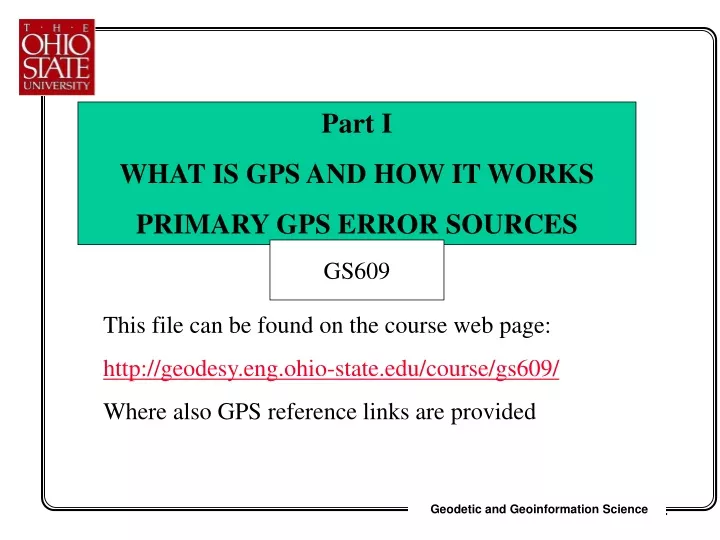 part i what is gps and how it works primary