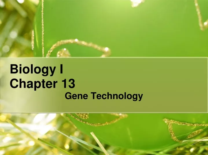 biology i chapter 13