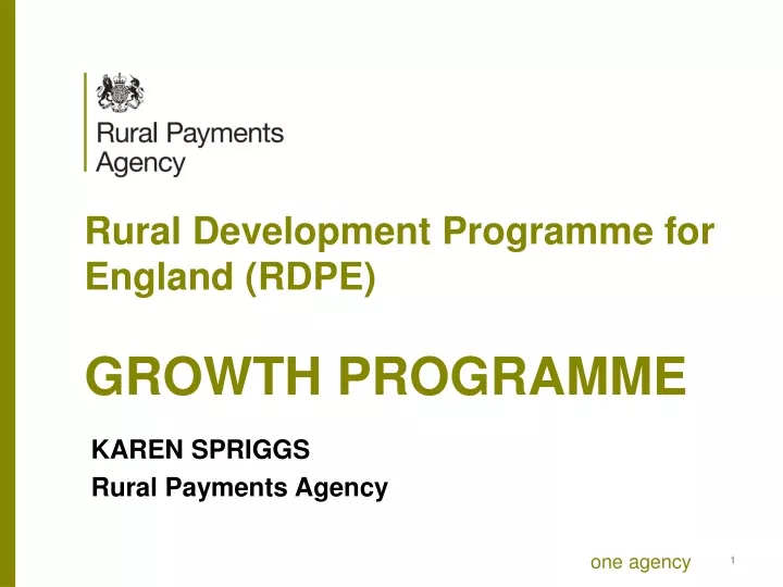 rural development programme for england rdpe growth programme