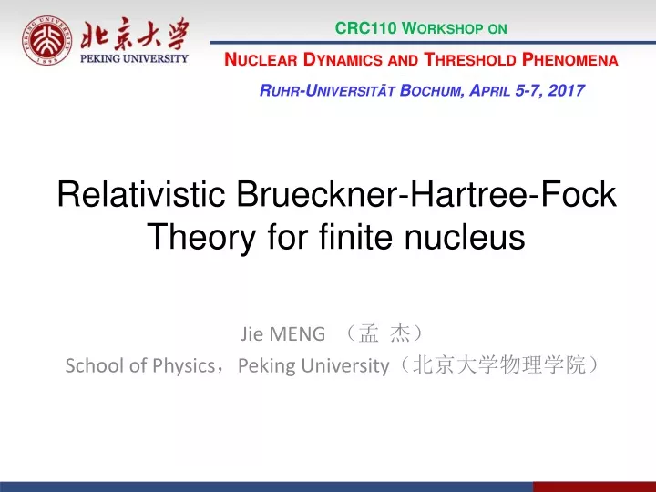 crc110 workshop on nuclear dynamics and threshold