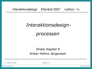 Interaktionsdesign- processen