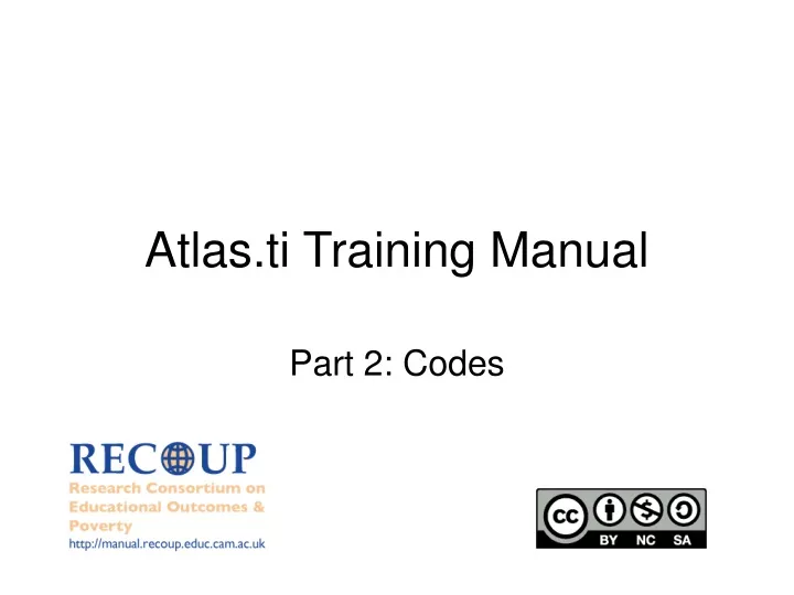 atlas ti training manual