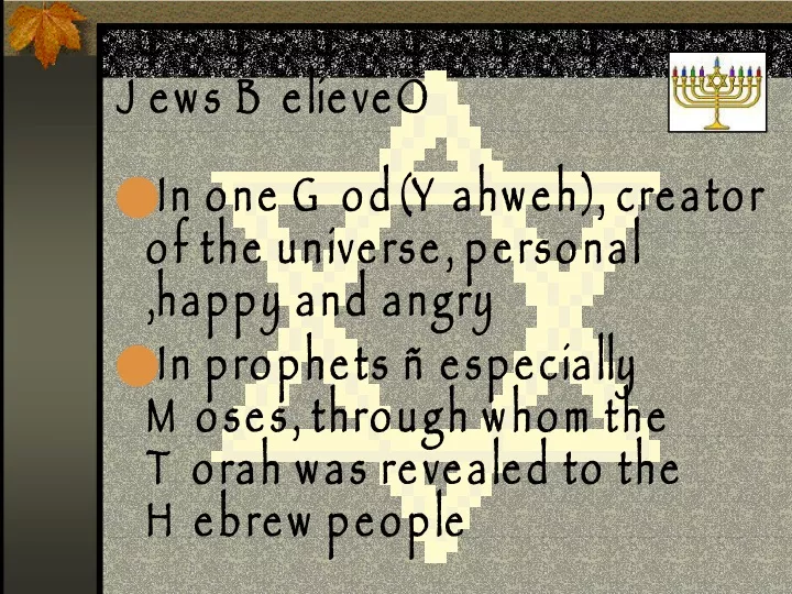 jews believe