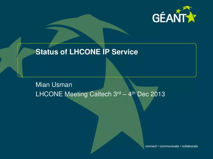 status of lhcone ip service