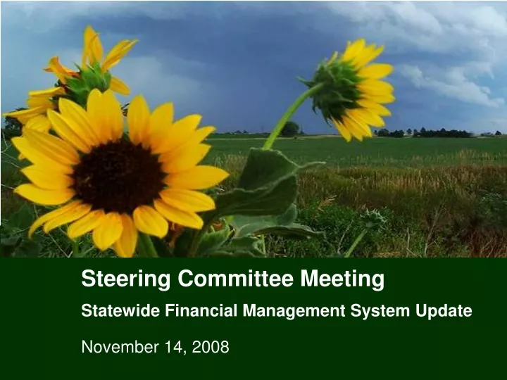 steering committee meeting statewide financial management system update