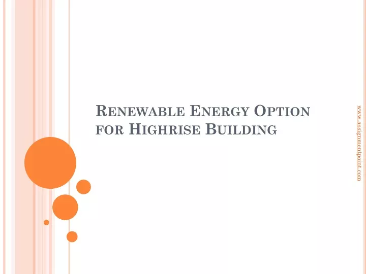 renewable energy option for highrise building
