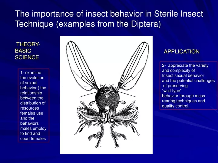 the importance of insect behavior in sterile